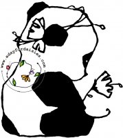 Panda With Flower